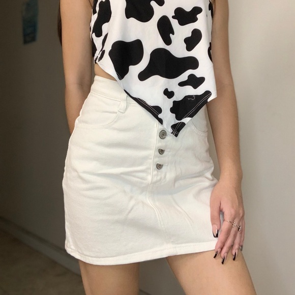 Brandy Melville white Crosby denim skirt - Picture 7 of 7